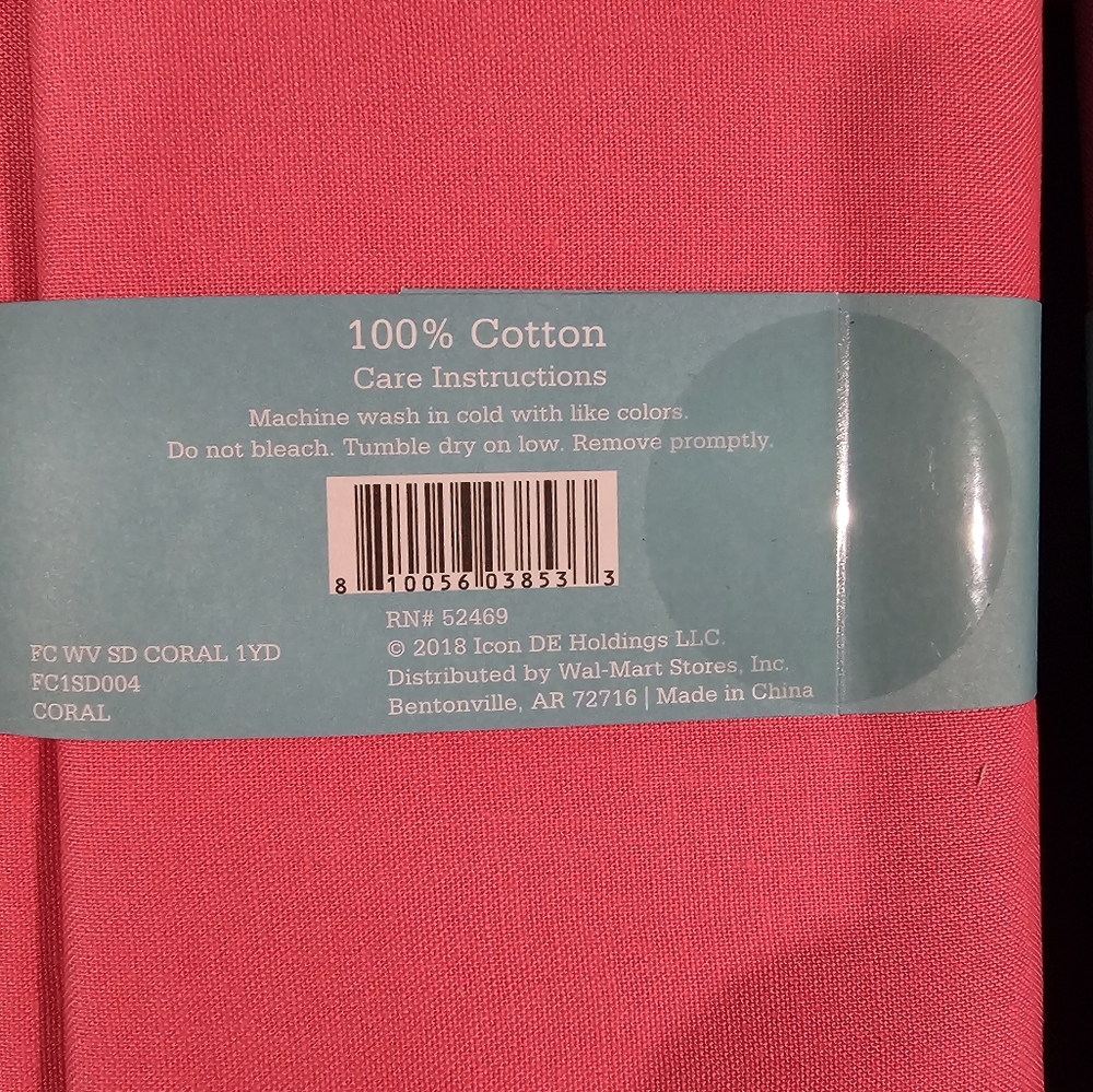 6 pack 1 yard 100% Cotton Fabric solid colors - Picture 7 of 7
